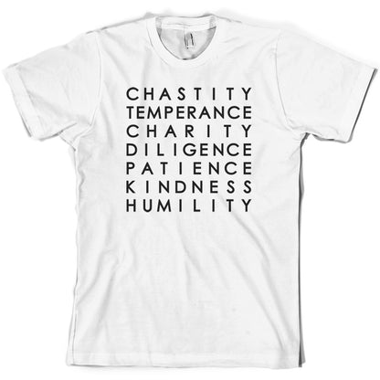 7 Catholic Virtues T Shirt