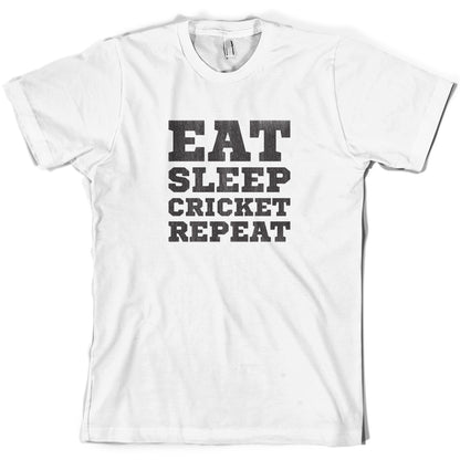 Eat Sleep Cricket Repeat T Shirt