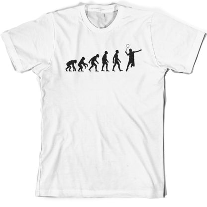 Evolution of Man Badminton T Shirt