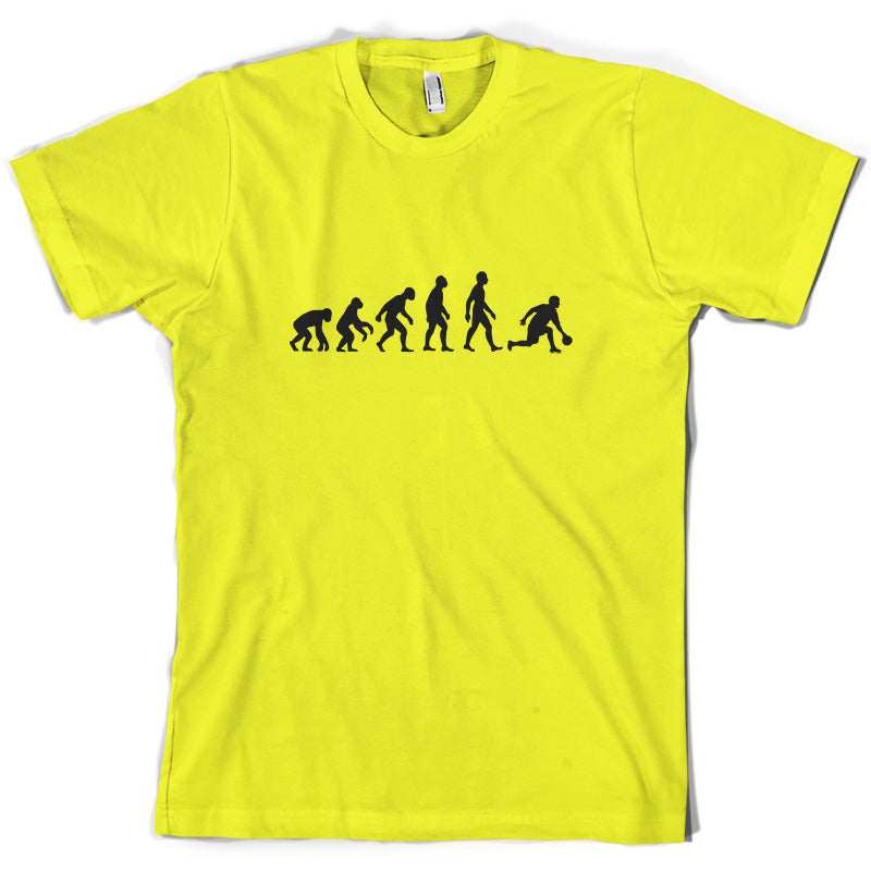 Evolution of man Bowling T Shirt