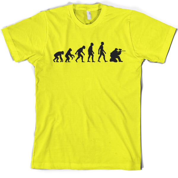 Evolution of Man Paintball T shirt