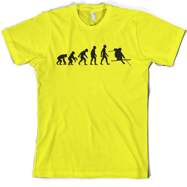 Evolution of Man Skiing T Shirt