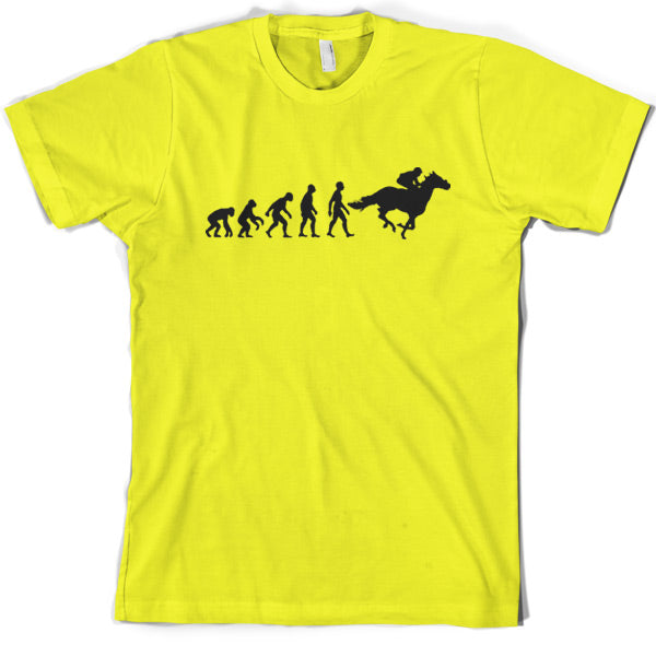 Evolution of Man Horse Riding T Shirt