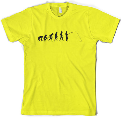 Evolution of Man Fishing T Shirt