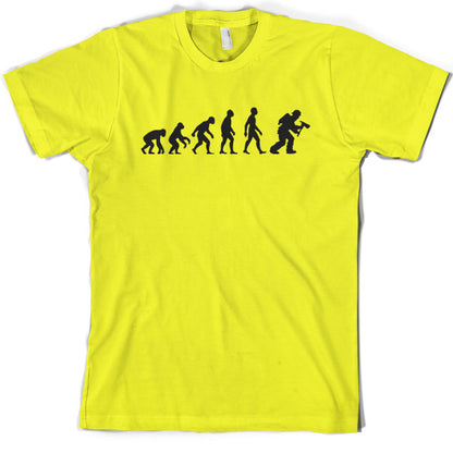 Evolution of Man Firefighter T Shirt