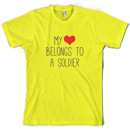 My Heart Belongs To A Soldier T Shirt