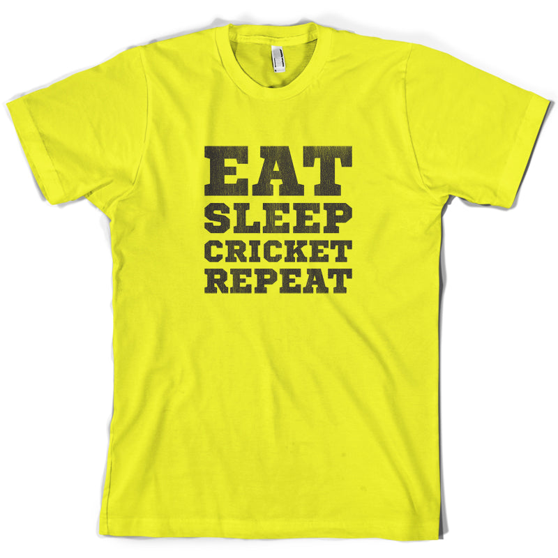 Eat Sleep Cricket Repeat T Shirt