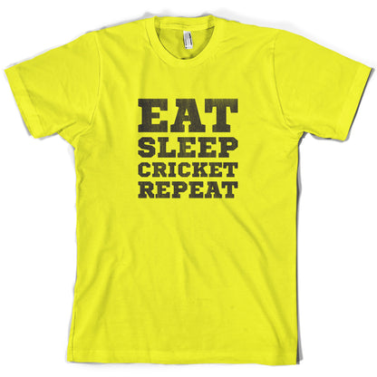 Eat Sleep Cricket Repeat T Shirt