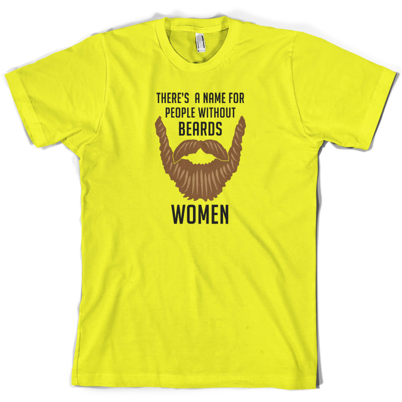 There's a Name For People Without Beards Women T Shirt