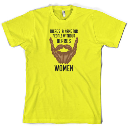 There's a Name For People Without Beards Women T Shirt