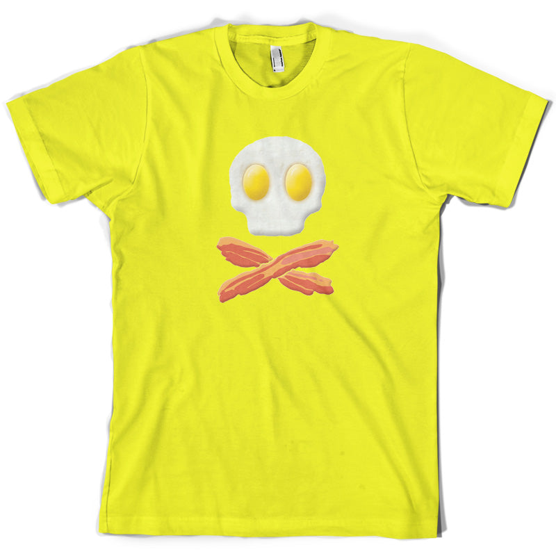 Eggs Bacon Skull and Bones T Shirt
