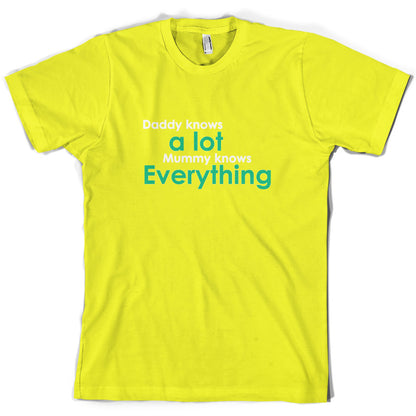 Daddy Knows A Lot Mummy Knows Everything T Shirt