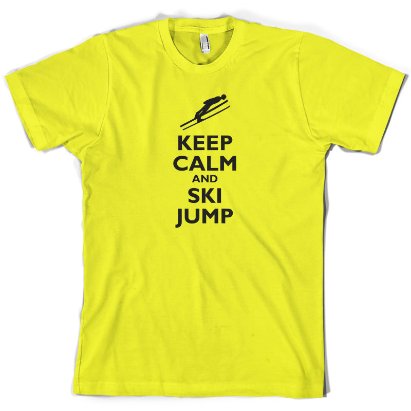 Keep Calm and Ski Jump T Shirt