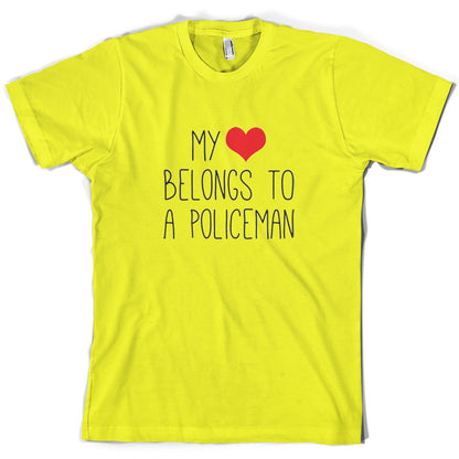 My Heart Belongs To A Policeman T Shirt