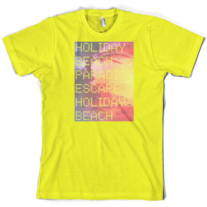 Beach Scene Holiday Paradise T Shirt