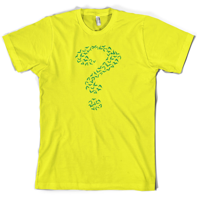 Green Bat Question Mark T Shirt