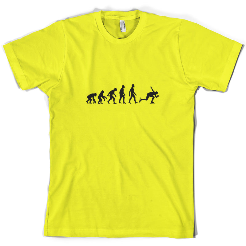 Evolution Of Man Speed Skating T Shirt