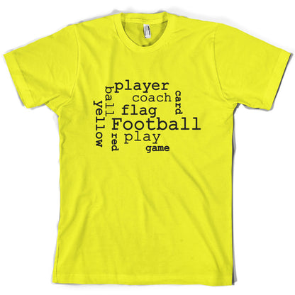 Football Word Cloud T Shirt