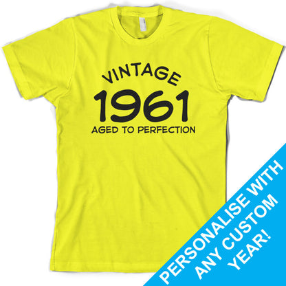 Custom Vintage Aged to Perfection Birthday T Shirt