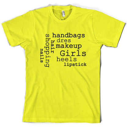 Girls Word Cloud T Shirt