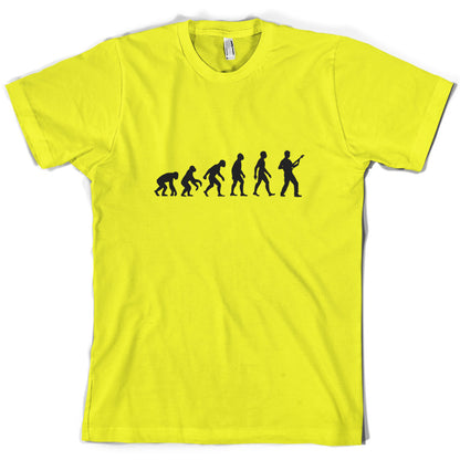 Evolution of Man Bass Guitar Player T Shirt