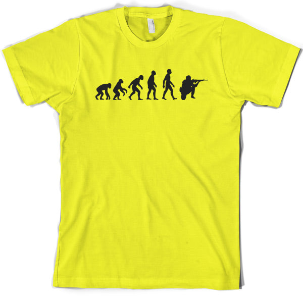 Evolution of Man Soldier T shirt