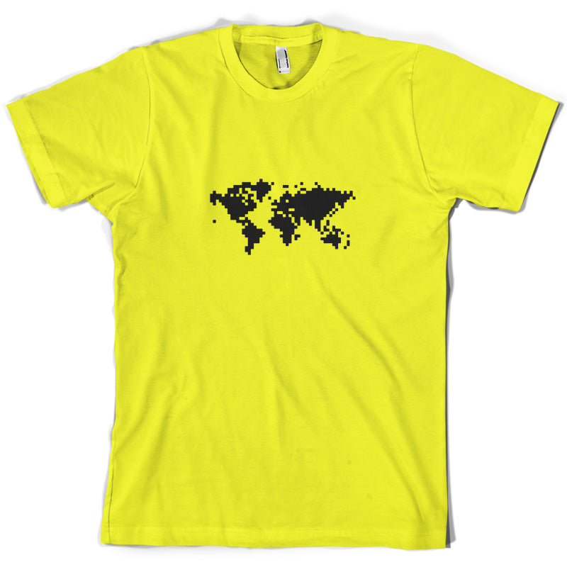 Square World Map T Shirt