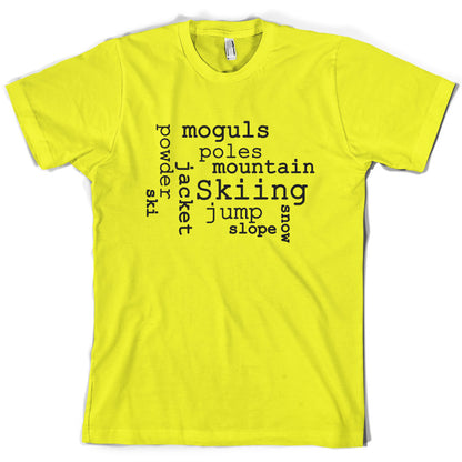 Ski Word Cloud T Shirt