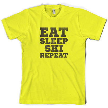 Eat Sleep Ski Repeat T Shirt