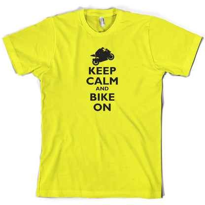 Keep Calm and Bike On T Shirt