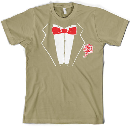 Tuxedo with Rose T Shirt