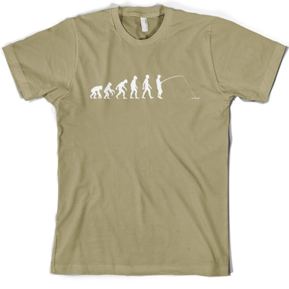 Evolution of Man Fishing T Shirt