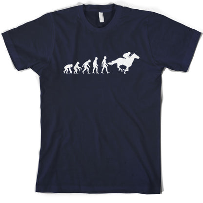 Evolution of Man Horse Riding T Shirt