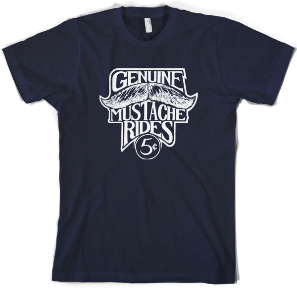 Genuine Moustache Rides T Shirt