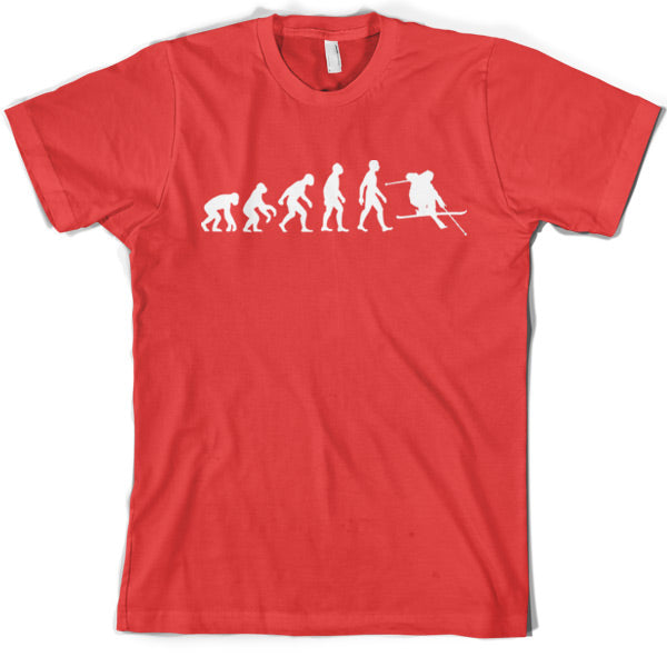 Evolution of Man Skiing T Shirt