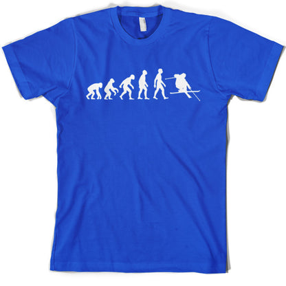 Evolution of Man Skiing T Shirt