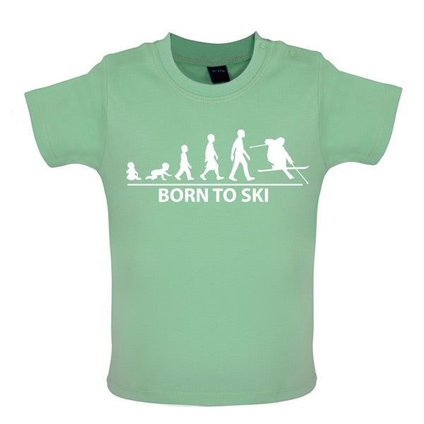 Born to Ski Baby T Shirt