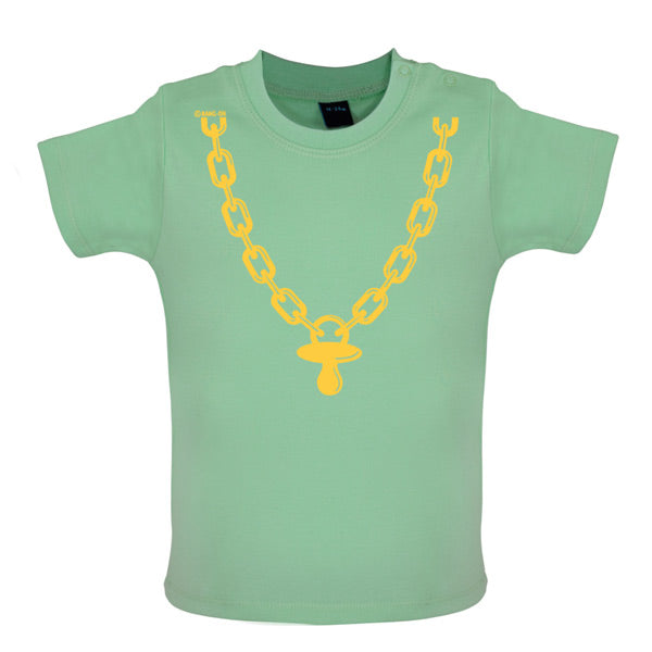 Gold chain and dummy Baby T Shirt