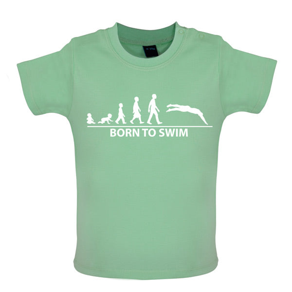 Born to Swim Baby T Shirt