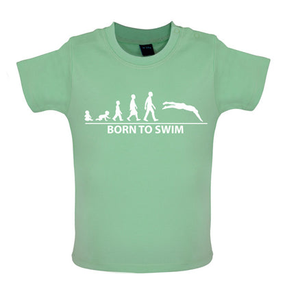 Born to Swim Baby T Shirt