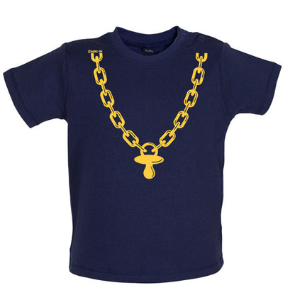 Gold chain and dummy Baby T Shirt