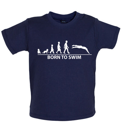 Born to Swim Baby T Shirt