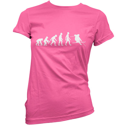 Evolution of Man Skiing T Shirt