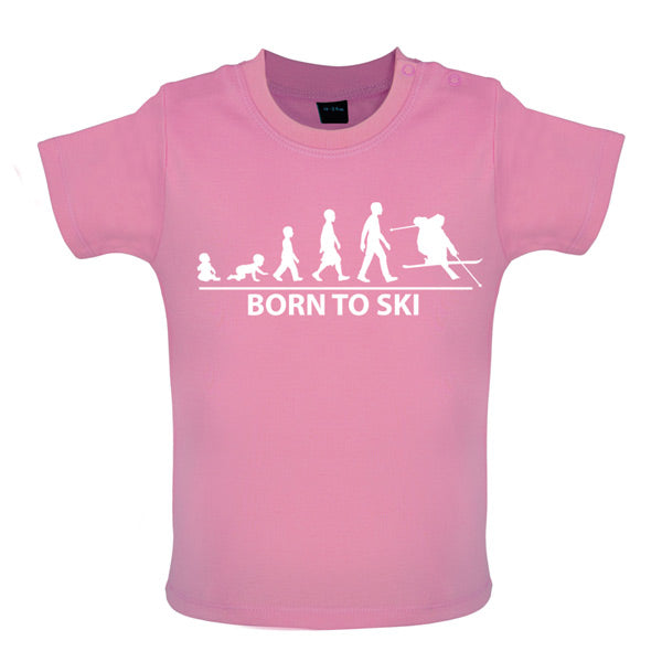 Born to Ski Baby T Shirt