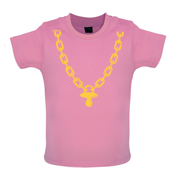 Gold chain and dummy Baby T Shirt