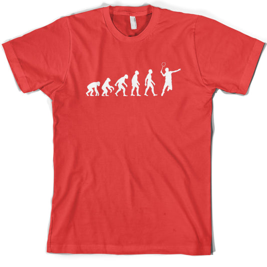 Evolution of Man Badminton T Shirt