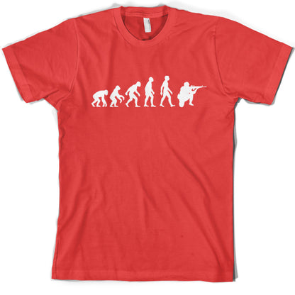 Evolution of Man Soldier T shirt