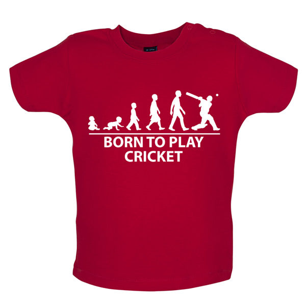 Born to play Cricket Baby T Shirt