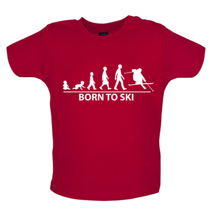 Born to Ski Baby T Shirt