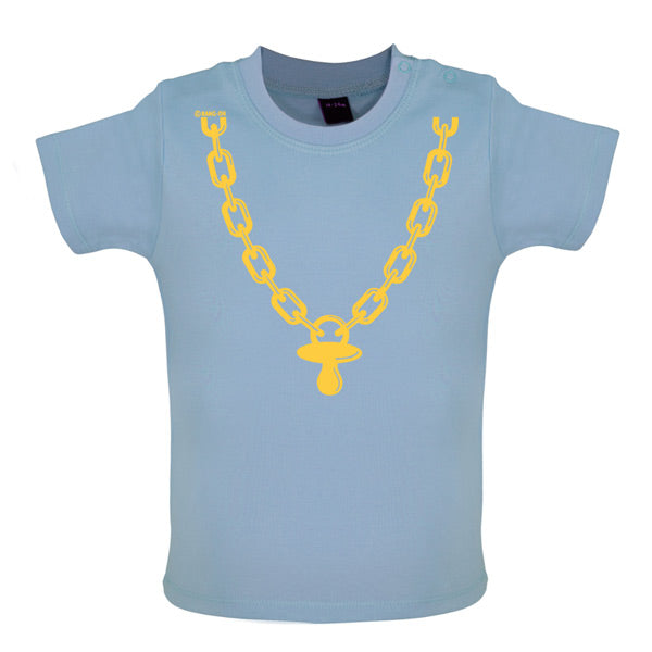 Gold chain and dummy Baby T Shirt